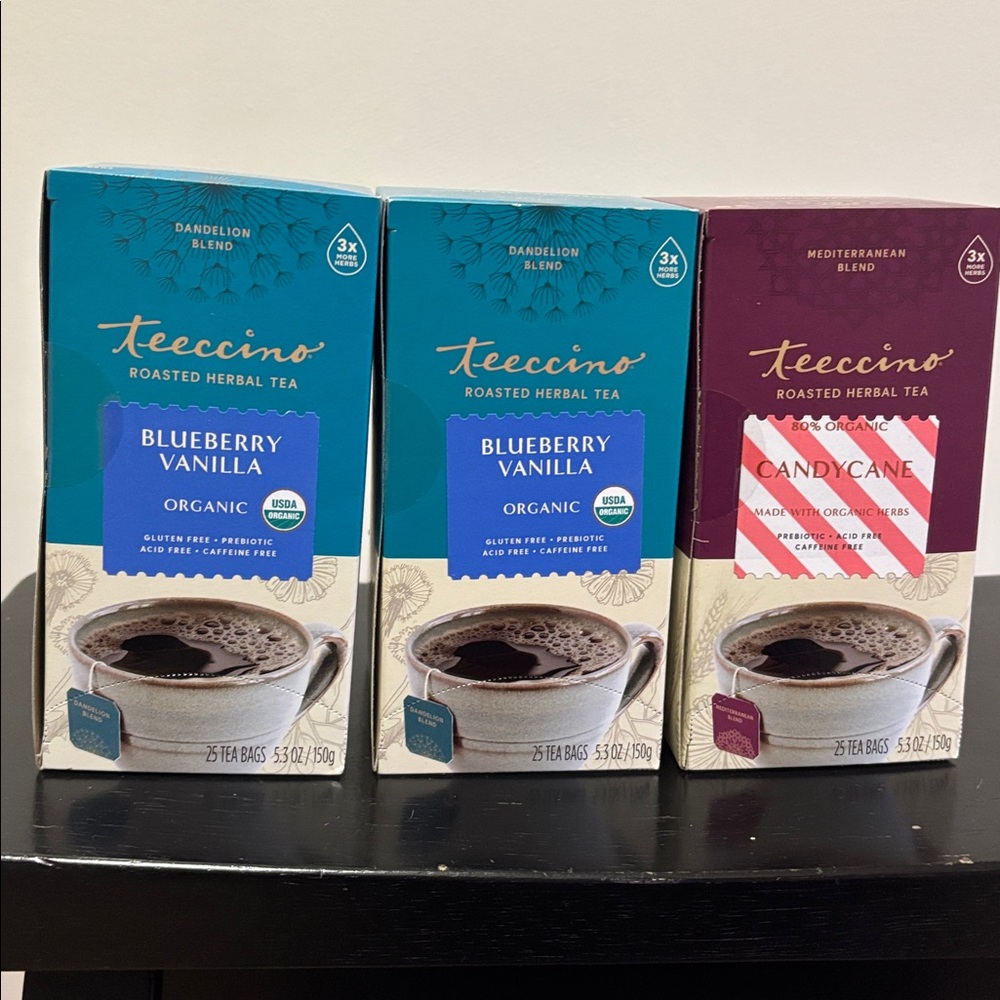 Teeccino Teas Blueberry Vanilla & Candy Cane